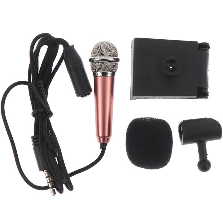 Portable 3 5mm Stereo Studio Mic KTV Karaoke Mini Microphone For Cell