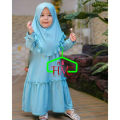 Baby Kids Borkha hijab abaya khimar Silk Frok Muslim Islam collection Baby Borkha Pink Black baby borkha maroon  - Marron Baby Dress. 