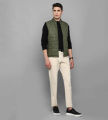 Pantoneclo Premium Quality Multicolor Men's Padding Sleeveless Jacket - Ochre / Silver Blue / Four Leaf Clover. 