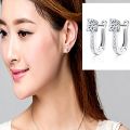 100% Real 925 Sterling Silver U Type Earring Korean Earrings for Women New Jewelry Gifts CME1504.