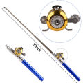 【Xiaofeng】1m Portable Telescopic Mini Pole Ultralight Pen Shape Fishing Rod Fishing Outdoor River Lake.