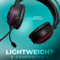 JEDEL GH558 Ear RGB gaming Wired Headphone with ANC Microphone.