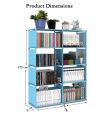 Double Row Bookshelf creative storage shelf Combination Shelf Floor Standing Bookcase. - book shelf.