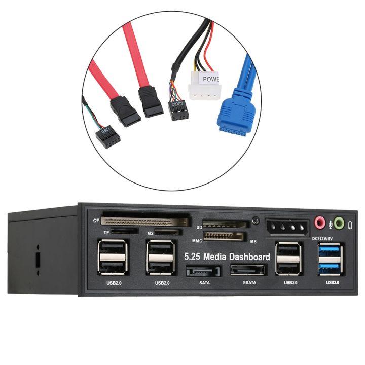 Multi-Function%20USB%203.0%20Hub%20eSATA%20SATA%20Port%20Internal%20Card%20Reader%20PC%20Dashboard%20Media%20Front%20Panel%20Audio%20for%20SD%20MS%20CF%20TF%20M2%20MMC%20Memo%20-%20Image%206