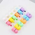 6 Pcs/Set Mini Pilll Shaped Highlighter Pens for Writing Cute Face Graffiti Marker Pen.
