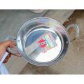 Steel Torkari Korai. korai stainless 26cm steel With steel (Silver). Steel Torkari Korai ( USED FRO INDUCTION).