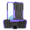 For Samsung Galaxy S23+ 5G Tire Texture TPU + PC Phone Case with Holder.