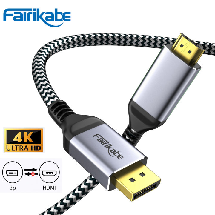 DP to HDMI Cable 4K30HZ 2K120HZ Unidirectional DisplayPort to HDMI Cable for Laptop Desktop Monitor HDTV Projector