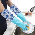 Long Rubber Warm Gloves Kitchen Dish Washing Cleaning Tool Protect Hand Gloves.