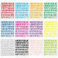 self adhesive number alphabet vinyl stickers, mailbox number labels DIY craft art making, logo decals, notebooks, Alphabet Stickers 12 sheets of alphabet stickers vinyl. 