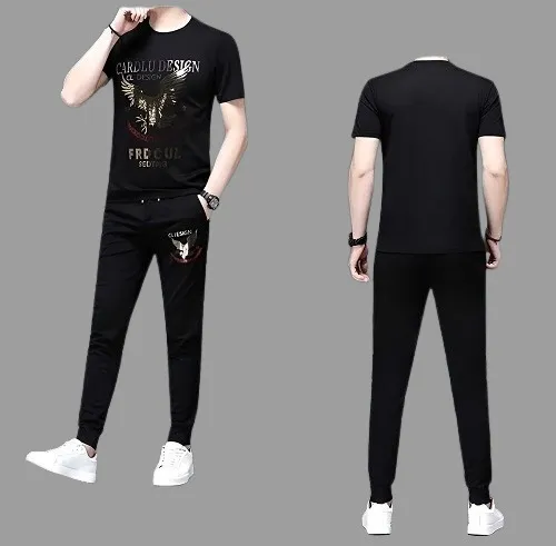 New%20Stylist%20Printed%20Cotton%20Half%20Sleeve%20T-Shirt%20&%20Full%20Pant%20(%20Combo%20Set%20)%20For%20Men%20-%20Image%202