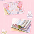 Rabbit Notebook Color Illustrated Page Hand Book Magnetic Buckle Student Journals Cute Notebook Office Accessories Kawaii.