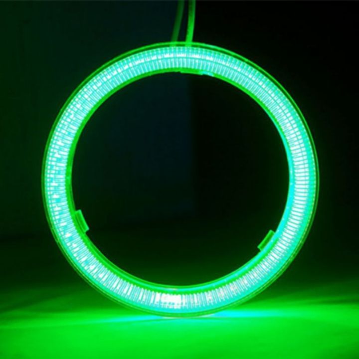 thumbnail image 2 of Pair Green 120mm COB LED Angel Eye Halo Rings – For Fog Lights Or Headlights, 12V 2 of 3