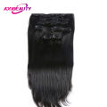 Straight Clip In Hair Extension Human Hair 120g/Set Straight Clip In Extension Full Head Brazilian Clip Hair Extension for Women.