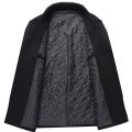 New Men Winter Wool Coat British Style Double Breasted Trench Coat Men Brand Solid Color Woolen Pea Coat Male Overcoat. 