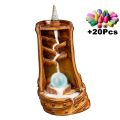 【Daily Necessities For Anyone Store】Gift 20Pcs Incense Cones Ceramic Backflow Incense Handmade Gift Home Decoration Shui Ball Lucky Bamboo Set. 