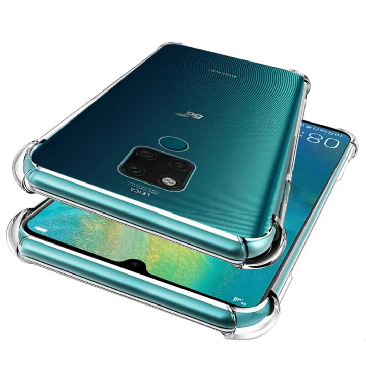 For Huawei Mate 20X 5G Phone Case Transparent Soft Gel TPU Reinforced Corners Cushion Bumper Shockproof Drop Protection Case Cover
