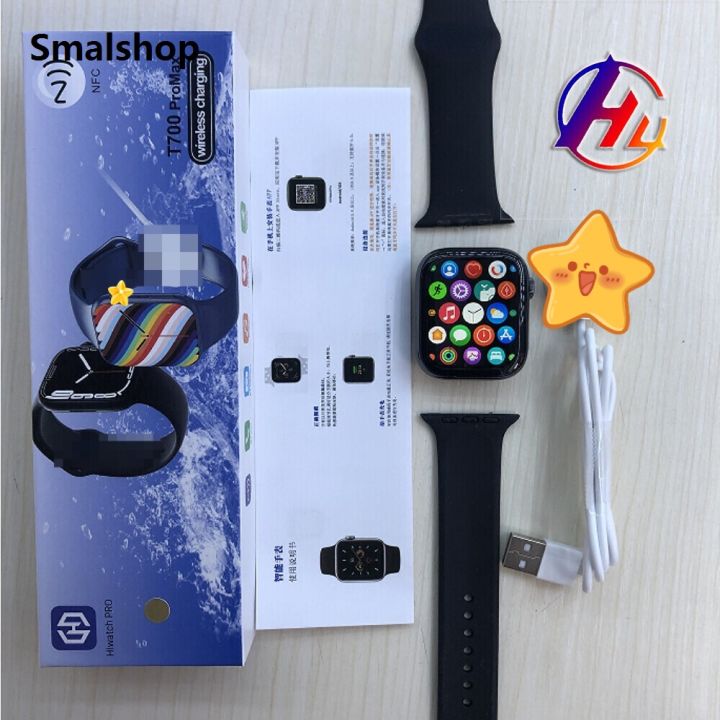 Smalshop 2024 T700 PRO MAX Smart Watch Waterproof Original Custom Wallpaper Bluetooth Call Heart Rate Monitor Jam Pintar SmartWatch