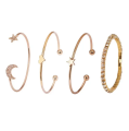 Trendy New Stylish Adjustable 4 Pcs/Set Bracelet for Women - Bracelets for Girls Simple Stylish - Bangle Bracelet for Women New Collection Korean Style Fashion Jewellery Ornament. 