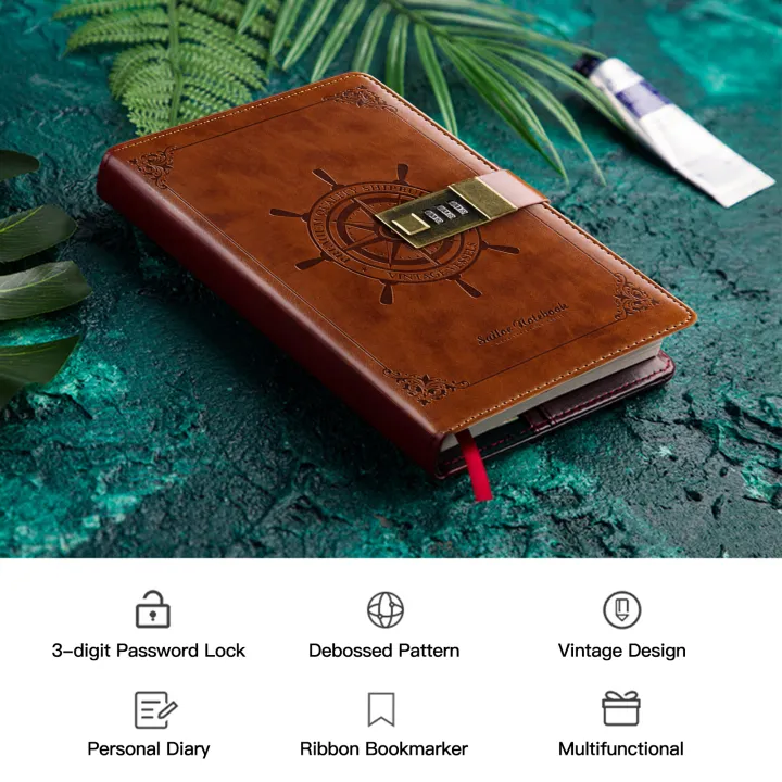 %E3%80%90Fashion%E3%80%91Vint-age%20Journal%20Diary%20with%20Lock%20B6%20PU%20Retro%20Notebook%203-Digit%20Combination%20Private%20Journal%20Line%20Pages%20Writing%20Gift%20for%20Boy%20-%20Image%208