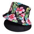 Unisex Fashion Summer Reversible Flowers Printed Fisherman Caps Bucket Hats Gorro Double-sided Hat.