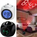Creative Clock Projection Digital Weather LCD Snooze Clock Bell Alarm Display Backlight LED Projector Home Clock Timer. 