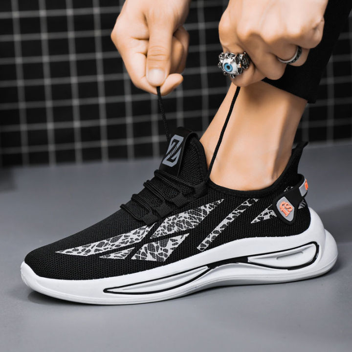Men's%20Shoes%20Summer%20Breathable%20Mesh%20Surface%20Flying%20Woven%20Running%20Ultra%20Light%20Shock%20Absorbing%20Air%20Cushion%20Sports%20Increased%20by%20White%20Versatile%20Daddy%20Tide%20Shoes%20-%20Image%202