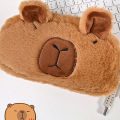 Cartoon Cute Pen Bag Plush Stuffed Animal Pencil Bag Large Capacity Cosmetic Bag Kawaii School Stationery.