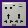 Electric 8 pin wall multi socket with Indicator 3 pin Double & 2 Pin With Switch.