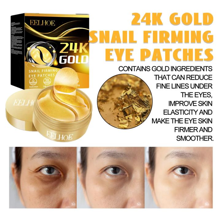 EELHOE%2024k%20Gold%20Snail%20Essence%20Eye%20Patches%2050%20Pcs%20150gm%20Eye%20Mask%20Improves%20Eye%20Wrinkles%20Firms%20and%20Lifts%20Skin%20&%20Moisturizes%20Eye%20Area%20-%20Image%203