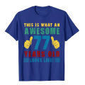 77th Birthday Funny 77 Years Old Looks Like Gifts For Lover T-Shirt Printing Tops Shirt New Design Cotton Men's Top T-Shirts.