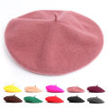 Women Soft Beret Thick Fabric Winter Plush Warm Hat Elegant Fashion Girl Lady Multi-colored Hat 1Pcs. 