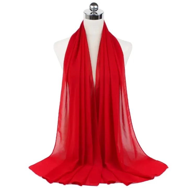 2024%20Women's%20Elegant%20Modest%20Muslim%20Islamic%20Bubble%20Chiffon%20Scarf%20Ramadan%20Soft%20Lightweight%20Hijab%20Stores%20Bandana%20Headscarf%20-%20Image%207