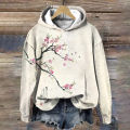 Traditional Chinese Painting Pattern Flower Fashion Women's Hoodie Designer Women's Sweatshirts Autumn Loose Tops Y2K Clothes. 