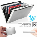 Thin Slim Anti-Scan Case Card Holder Wallet Blocking RFID Metal. 