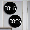 Qiunery LED Wall Clock With Remote Control Auto Dimming 10 Level Brightness Digital Alarm Clock For Home Farmhouse Office. 