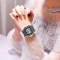 Luminous Sports Watch Digital Watch Small Square Transparent Strap IPX67 Ladies And Students Electronic Watch Gift Dropshipping.