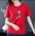 fashion tops ladies short sleeve casual girl's print new t-shirt. 