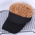 Golf Baseball Cap with Flair Hair Cap Men Sun Visor Fun Toupee Hats Mens Womens Fashion Summer Spiked Hairs Wig Hat for Men.