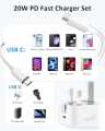 PD 35W Fast Charger For All Smart Phone Iphone, Samsung , Redmi, Realme, Poco, Vivo,Xiaomi Fast Charging And Cable Type C To Type C (3Pin Charger + Cable).