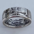 【Innovative design】Yuanjing temu Antique Coin Morgan Beauty Carved Men's 1945 Ring Children's Women's Jewelry. 