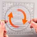 Multifunctional Drawing Template Art Design Construction Architect Stereo Geometry Ellipse Drafting Scale Ruler Measuring Tool. 