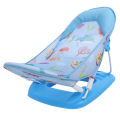 Baby Shower Chair 3 Level Adjustable Anti Slip Frame Cartoon Comfortable Baby Bath Net Chair for Travel. 