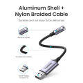 UGREEN USB to 3.5mm Audio Jack, USB A Sound Card Adapter Support Mic TRRS Headphone DAC Chip USB to Aux Nylon Braided Cable Compatible with Windows Mac Linux PC Laptops PS5 PS4 Switch Speaker 9.8 Inch.