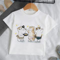 Girls Cartoon Cat T Shirt Tee Fashion Kids 3-12 Years Outdoor Clothes for Children Teenagers T-Shirt 10 Years Old Girls Clothes. 