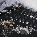 Crystal Pearl Hairpin Hair Vine Tiaras Headpiece Hair Comb Pins Hair Clips Wedding Bridal Rhinestone Jewelry Hair Accessories. 