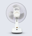 VISION Rechargeable Table Fan 12" White USB charger. 