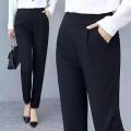 High Waist Formal Pants for Women Elegant Straight Office Trousers.