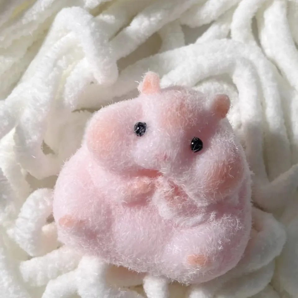 Taba Squishy Toy Mushy Silicone Mochi Toy Fuzzy Cute Hamster