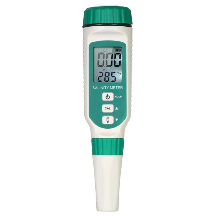 KOGEEK Portable Salinity Meter Handheld ATC Salinometer Halometer Salt Gauge Salty Brine Meter Seawater Salinity Refractometer Food Tester Meter with 0.00ppt-9.99ppt 10.0ppt-50ppt Measuring Range for Salt Water Pool Food Salt Aquarium Tester